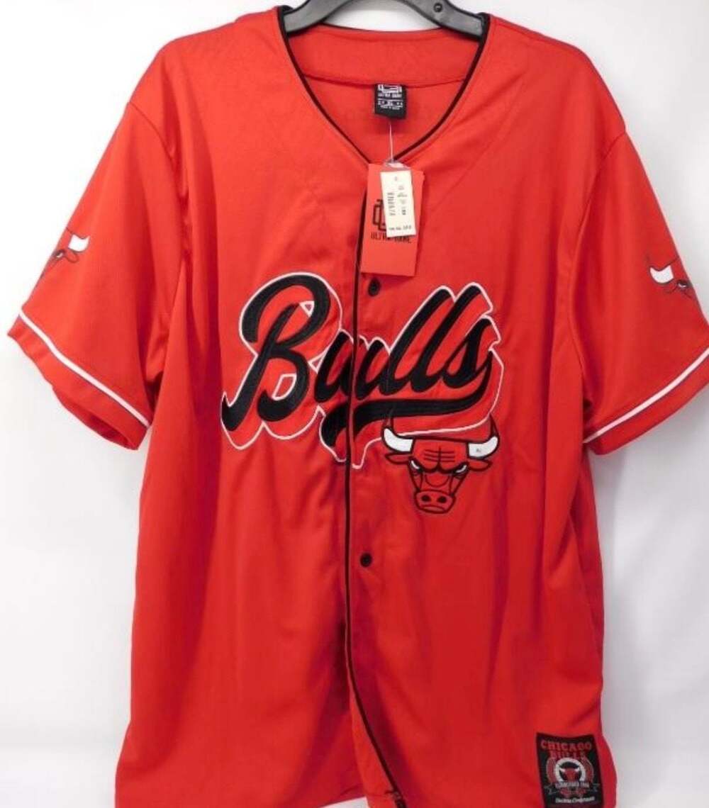 NWT Chicago Bulls Baseball Style Jersey XL